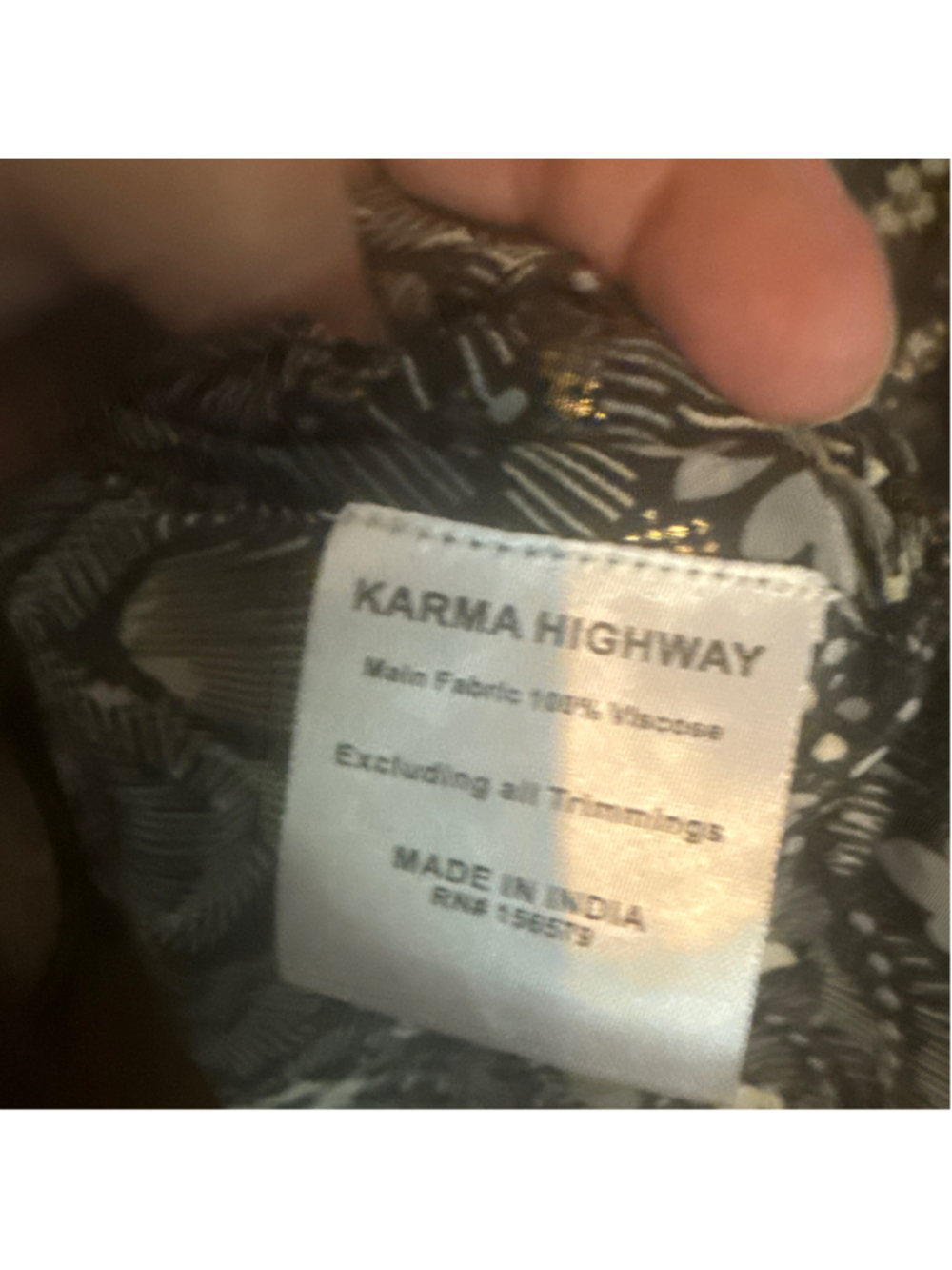 Karma Highway Floral Maxi Dress, Size S, Black and Gold - Picture 8 of 8
